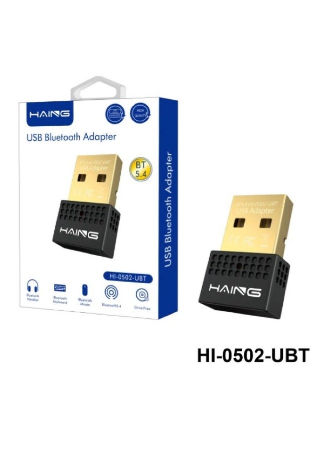 هينغ محول بلوتوث USB لأجهزة الكمبيوتر المكتبية والمحمولة - متوافق مع بلوتوث 5.x، سهل الاستخدام، دونجل نانو - الموديل HI-0502-UBT - Image 1